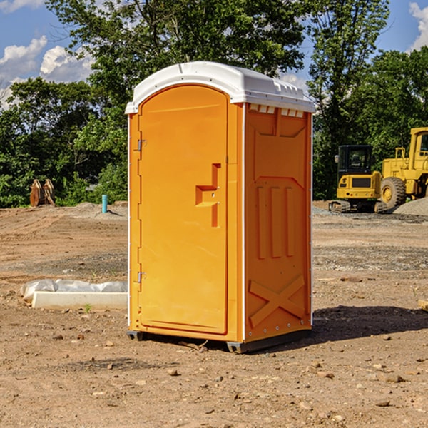 how often are the porta potties cleaned and serviced during a rental period in Peoria